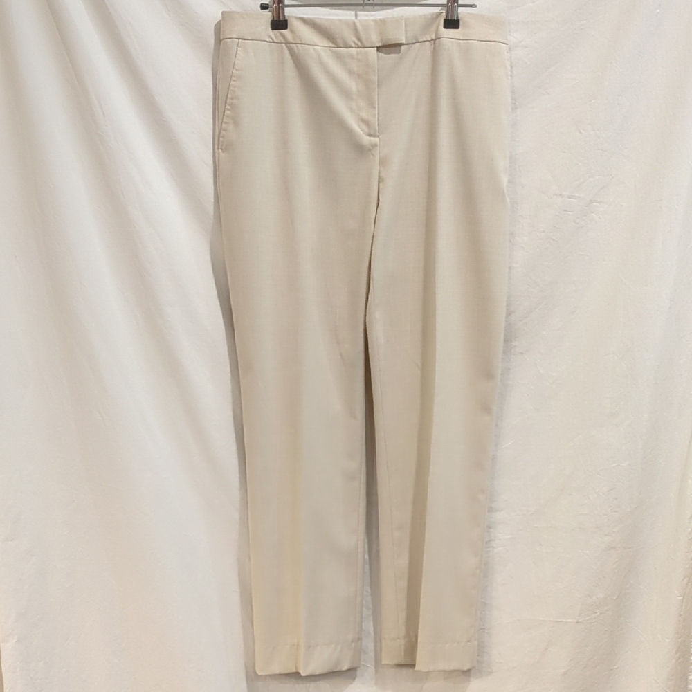 Jones NY | Light Linen Color Dress Slacks Straight Leg Office Versatile | 8
